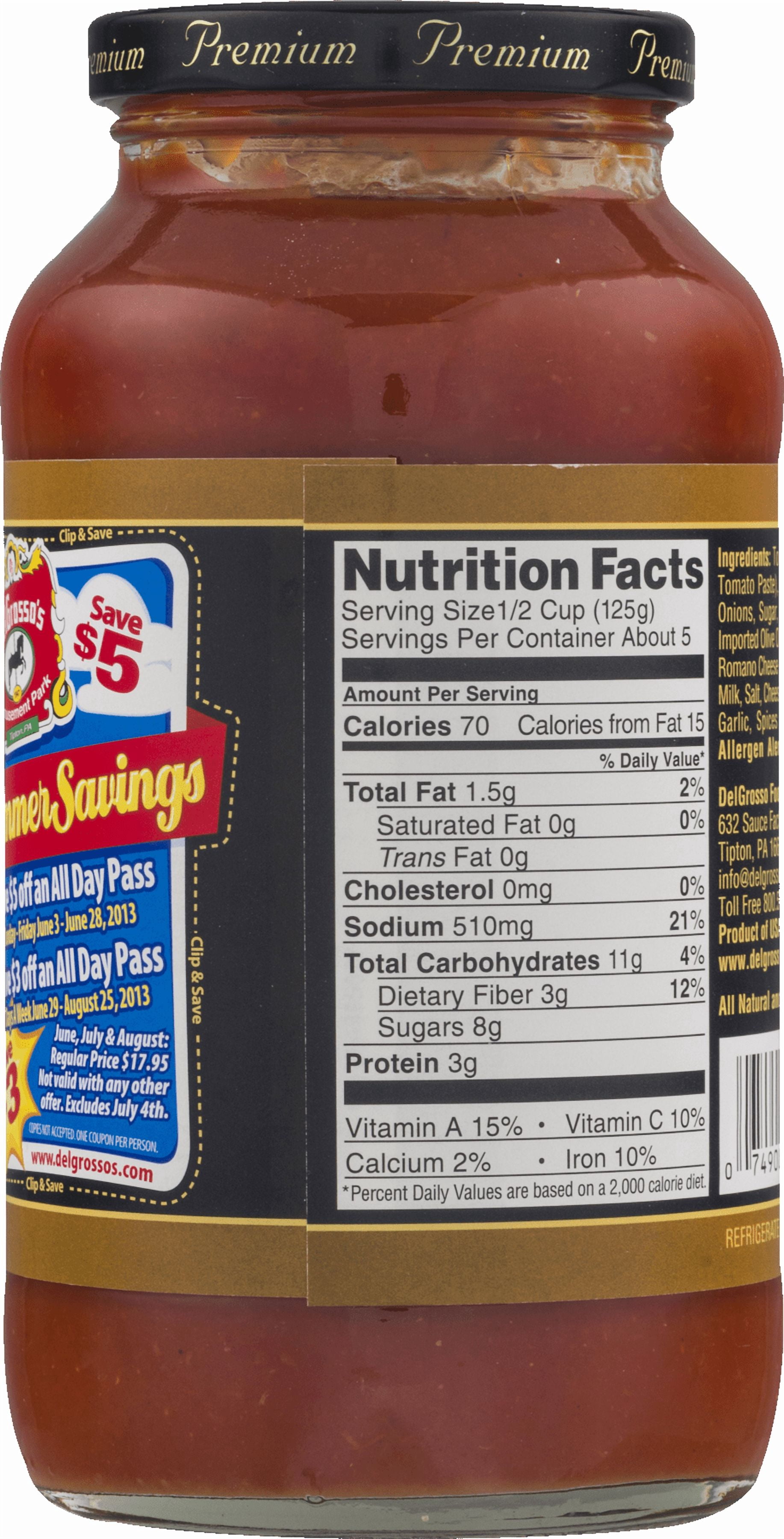 (12 pack) DelGrosso All Natural Pasta Sauce Mushroom