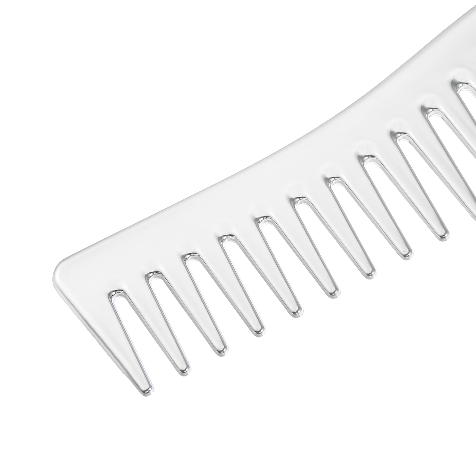 Unique Bargains Wide Tooth Hair Comb All Purpose Detangling Styling Comb Plastic Silver Tone