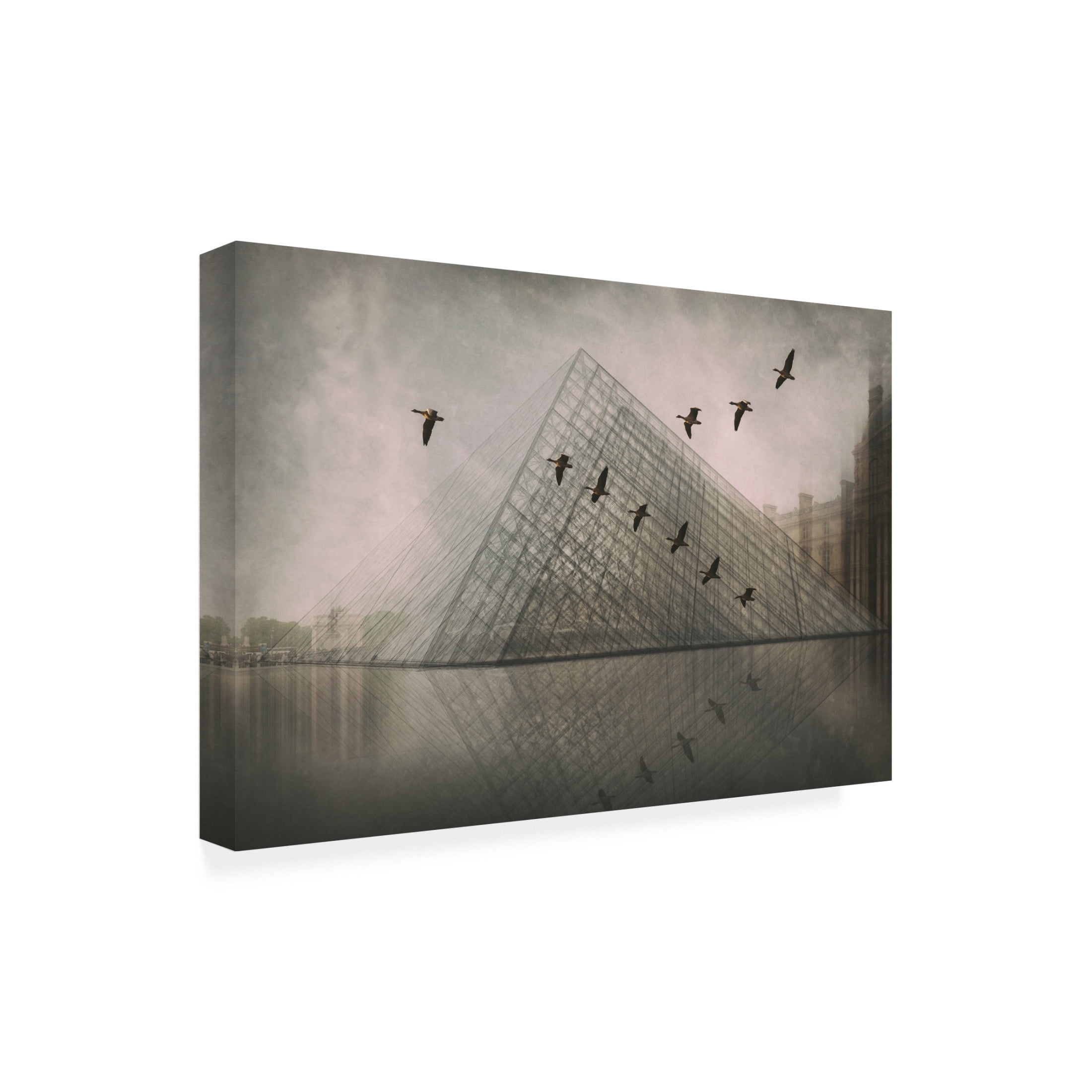 Canvas Wall Art - Roswitha Schleicher-Schwarz 'Pyramid Shaped' Wall Art for Living Room, Bedroom, or Office D?cor by Trademark Fine Art - 19 x 12 Inches