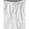 thumbnail image 6 of ClodeEU Women's Linen Wide Leg Pants, Casual Drawstring Elastic Waist Full Length Trousers White,Womens Plus XL, 6 of 7