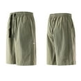 thumbnail image 4 of Mens Hiking Cargo Shorts Lightweight Quick Dry Drawstring Shorts Summer Beach Short Pants with Pockets, 4 of 6