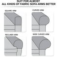 thumbnail image 7 of 2pcs Stretch Sofa Armrest Covers With Twist Pins, Spandex Jacquard Arm Covers For Chair Couch Sofa Non-slip Armchair Sofa Slipcover, Washable-Light gray, 7 of 7