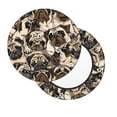 thumbnail image 2 of Bingfone Pug Padded Round Bar Stool Cover Cushion with Elastic Fabric Round Chair Seat - Pug, 2 of 7