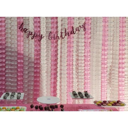 Hanging Garland Four Leaf Tissue Paper Flower Garland Reusable