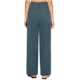 thumbnail image 4 of Cagogo Women Wide Leg Corduroy Trousers High Waisted Loose Long Pants with Pockets Casual Palazzo Work Lounge Streetwear, Blue M, 4 of 8