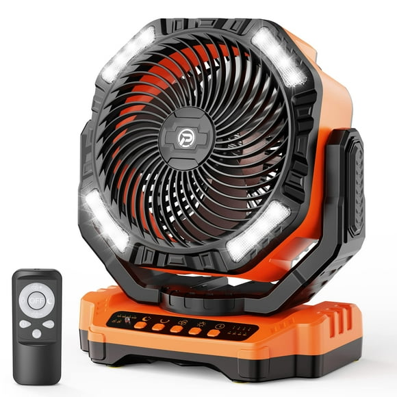 Ventilador de camping AddAcc de 4000 mAh recargable con mando a distancia