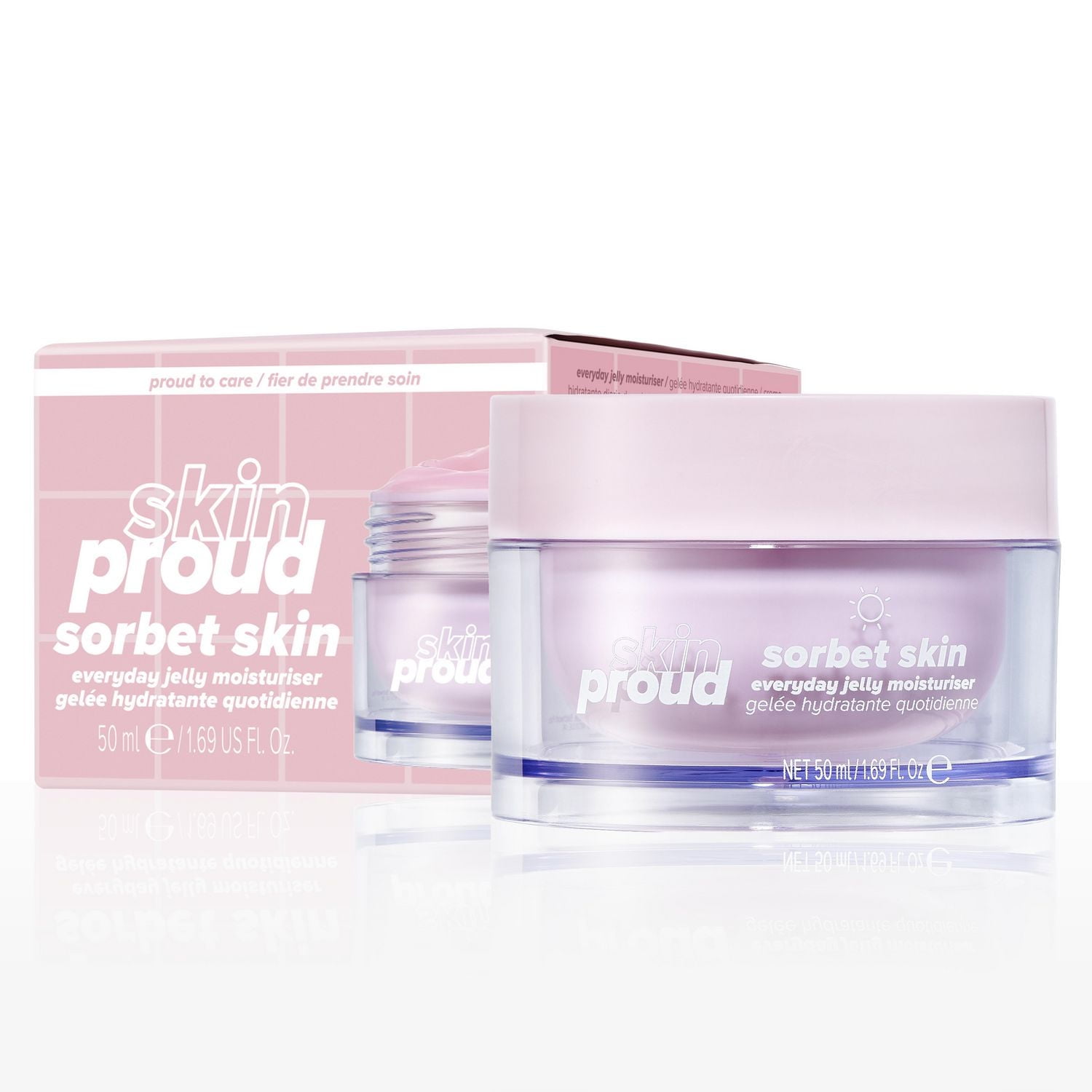 Skin Proud - Sorbet Skin - Everyday Jelly Moisturizer, Oil Free, 100% Vegan (50ml), Everyday Jelly Moisturizer