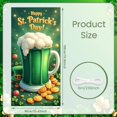 thumbnail image 2 of Green Theme St. Patrick's Day Banner Shamrock Pattern Irish Festival Display Gold Coins Design Beer Mug Leprechaun Backdrop for St. Patrick's Day Party Irish Celebration Pub Event, 2 of 9