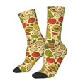 thumbnail image 1 of Fotbe Fruits And Vegetables Calcetas Largas con Estampado para Hombre y Mujer – Calcetas de Compresión Transpirables y Elásticas, Viajar y Uso Diario Talla 5-11, 1 of 6