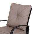 thumbnail image 3 of Vale Outdoor Dining Chair Set of 2, Dacron Wrap, Black Aluminum, Beige, 3 of 5