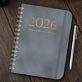 thumbnail image 5 of 2025 Schedule Book A5 Coil Notebook | Leather Strap Planner with Self-Discipline Goal Card | Portable Daily Organizer for Students Professionals | Customizable Printed Diary, 5 of 5