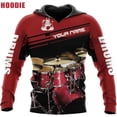 thumbnail image 5 of Personalized 3D Drummer Shirt - Custom Name 3D Drum Shirt Gift for Women & Men (Sweatshirt, S), 5 of 7