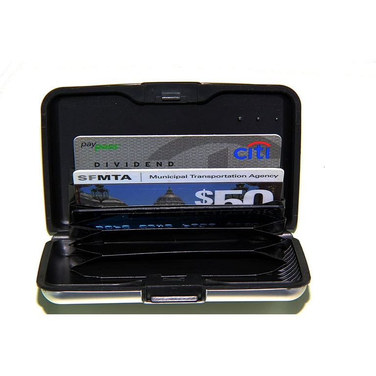 Credit Card Holder Protector Credit Card Wallet Slim Metal Case For Women Or Men Matte Black 2854734864248