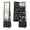 Black, variant on Full Length Mirror Jewelry Cabinet Standing with Jewelry Storage,jewelry armoire cabinet standing with Lights Touch Screen Vanity Mirror Jewelry Armoire Organizer with Lock Christmas Gift White