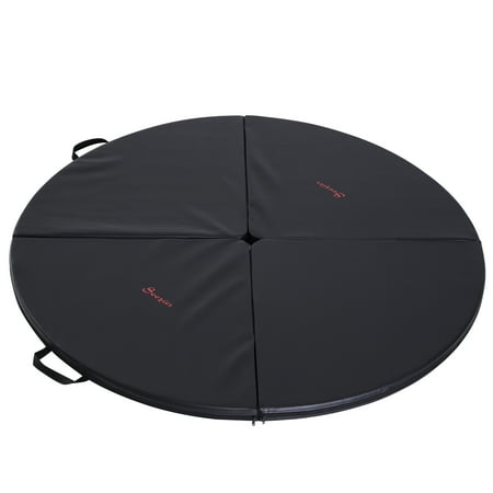 Soozier 2 5 W Round Folding Pole Dance Crash Mat Portable Black