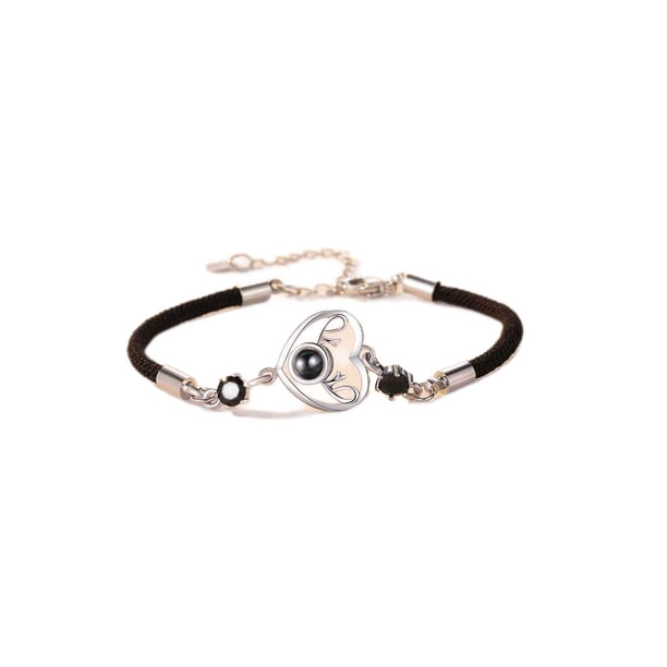 Collar personalizado, colgante geométrico brillante a prueba de herrumbre, proyección de memoria romántica, hermosa pulsera, boda, fiesta de Ropa, zapatos y accesorios Miscelánea tipo 8 Jumpingount AP010642-08B