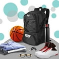 thumbnail image 5 of WOLT Basketball Backpack for Man with Ventilated Shoe & Ball Compartments, 34L Basketball Bag Black, 5 of 8