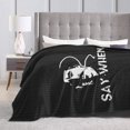 thumbnail image 4 of Say When Tombstone Fleece Blanket, Very Soft Microfiber Flannel Blanket for Couch Warm and Cozy for All Seasons, Black, 4 of 6