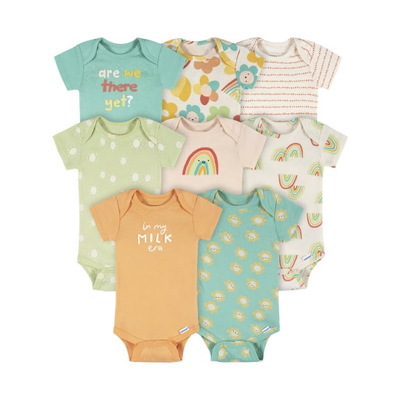 Onesies Brand Baby Girl Bodysuits, 8-Pack, Sizes Newborn - 12 Months