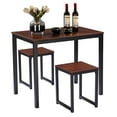 thumbnail image 5 of Veryke 3 Piece Dining Table Set, Kitchen Dining Furniture for Restaurant, Dining Room Sets Breakfast Table with 2 Chairs, Walnut, 5 of 7