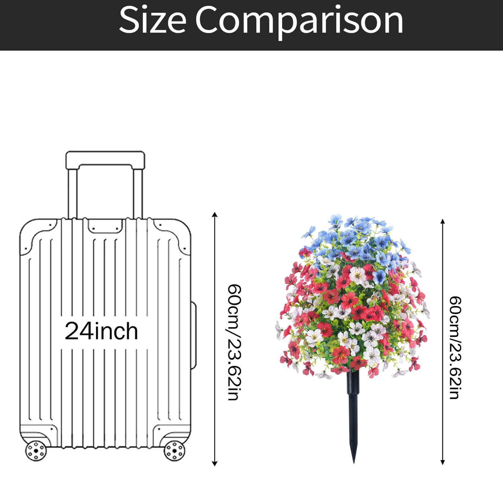 Outdoor Decorations for Yard, Garden Decorations Outdoor, Fake Outdoor Flowers Uv Resistant, 4Th of July Lawn Decorations, Red White and Blue Decor, 2 Pc Garden Stakes