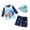 Dark Blue, variant on Baby Toddler Boys 3 Piece Swimsuit Sets Cartoon Dinosaur Bathing Suit Rash Guards Sunsuit Swimwear with Sun Hat UPF 50+ Light Blue 2-3 Years