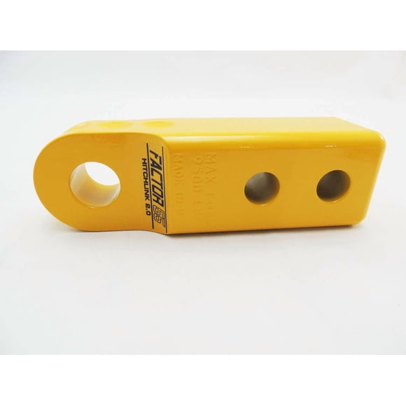 Factor 55 Support Anneau D 00020-03 Hatchlink 2.0; Support Récepteur 2 Pouces; Capacité de 9500 Livres; Compatible avec Manilles à Vis 3/4 Pouce/anneaux D; Revêtement en Poudre; Jaune; Aluminium; Sans Anneau D; Simple