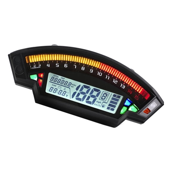 Digital LCD Odometer 1-6 Speedometer Tachometer