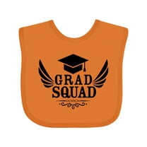 Inktastic Grad Squad with Graduation Cap and Wings Boys or Girls Baby Bib