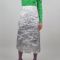 thumbnail image 5 of Women's High Waisted Maxi Long Skirts Line Skirt for Casual Silver S, 5 of 10