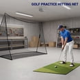 thumbnail image 4 of SHOUFTW 10x7 ftT Golf Practice Net, Portable Golf Driving Range Net for Indoor Outdoor Backyard Training, Golf Hitting Net for Home Practice(Black), 4 of 8