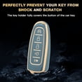 thumbnail image 4 of Xotic Tech 2X Gray TPU Full Protect Keyless Entry Key Fob Cover Case Holder Compatible with Ford CMAX Edge Escape Expedition Explorer Flex Focus Taurus or Lincoln MKS MKT MKX Navigator, 4 of 9