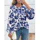 thumbnail image 4 of Camisa PRETTYGARDEN XL Blanca con Estampado Floral Azul y Botones, 4 of 8