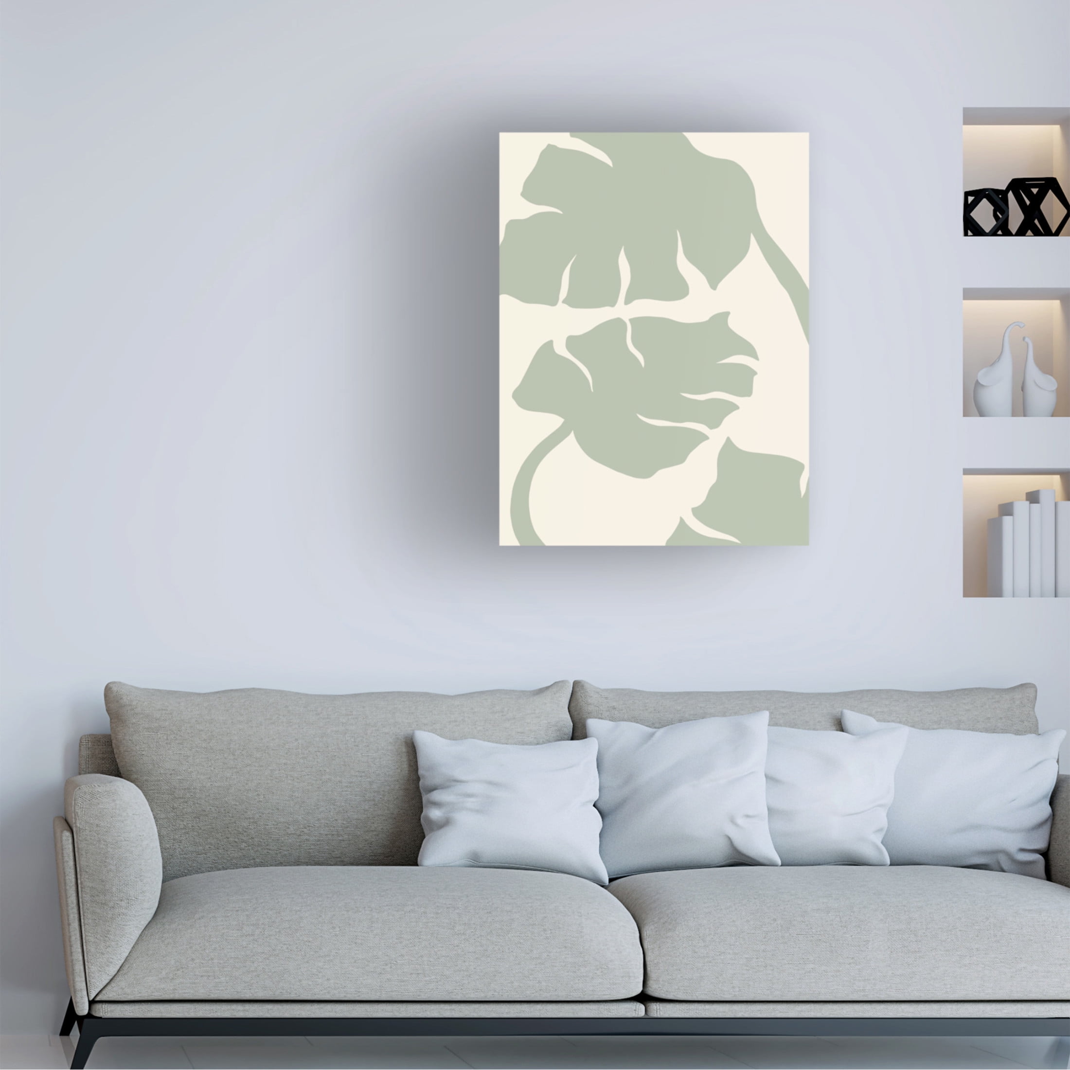 Trademark Fine Art Pictufy Studio Monstera Sage Green Canvas Wall Art