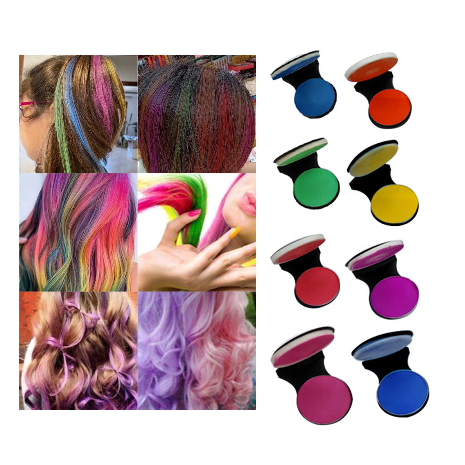 Archers 8Pcs/Set 3g Disposable Hair Dye Powder Water Soluble Colorful Hair  Chalk Powder Temporary Spray DIY Pastel Hairstyle Tools | Walmart Canada