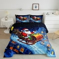 thumbnail image 2 of Manfei Santa Claus 3 Pieces Queen Comforter Set,Merry Christmas Ultra Soft Bedding Sets,Festival Theme Bedding Comforter Set,Lightweight Xmas Room Decor,Reversible, 2 of 8