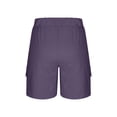 thumbnail image 5 of BUIGTTKLOP Shorts for Women Summer Quick Dry Cargo Shorts with Pockets Outdoor Drawstring Knee Length Hiking Short, 5 of 5