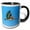 Black/White, variant on 3drose, Playa El Tecolote, La Paz, Baja California Sur, Mx. Brown Pelican., 11oz Two-tone Green Mug