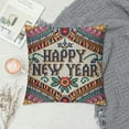 thumbnail image 2 of GOSMITH  Wordart Happy New Year Home Decorative  Pillow Covers, 2 of 5