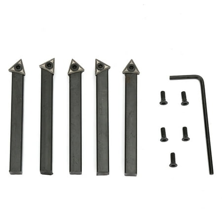

Cemented Carbide Turning Tool Cemented Carbide 5 Pcs 1/4In Indexable Durable For Facing