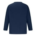 thumbnail image 5 of WREESH Mens Cotton Linen Shirts Fashion Low Cut Tops Classic V Neck Long Sleeve T Shirt Breathable Stretch Pullover Navy, 5 of 6