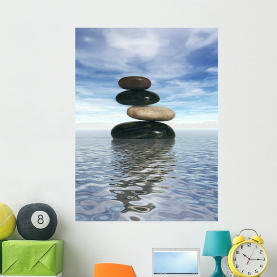 Balanced Rocks Wall Mural Decal Sticker, Wallmonkeys Peel & Stick Vinyl Graphic (48 in H x 35 in W)