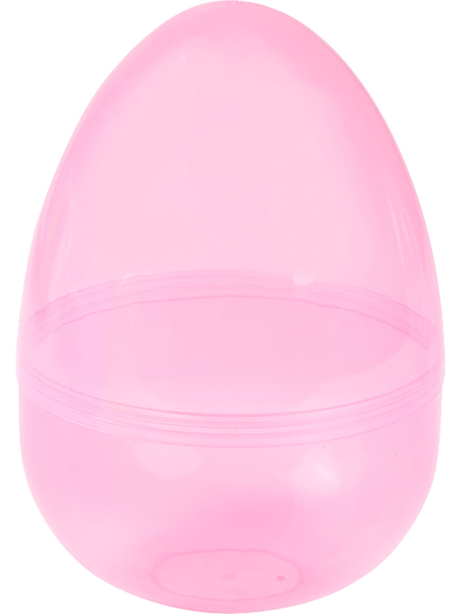 1x PINK JUMBO EXTRA LARGE PLASTIC FILLER EGGS EMPTY SHELL PARTY EASTER HUNT 