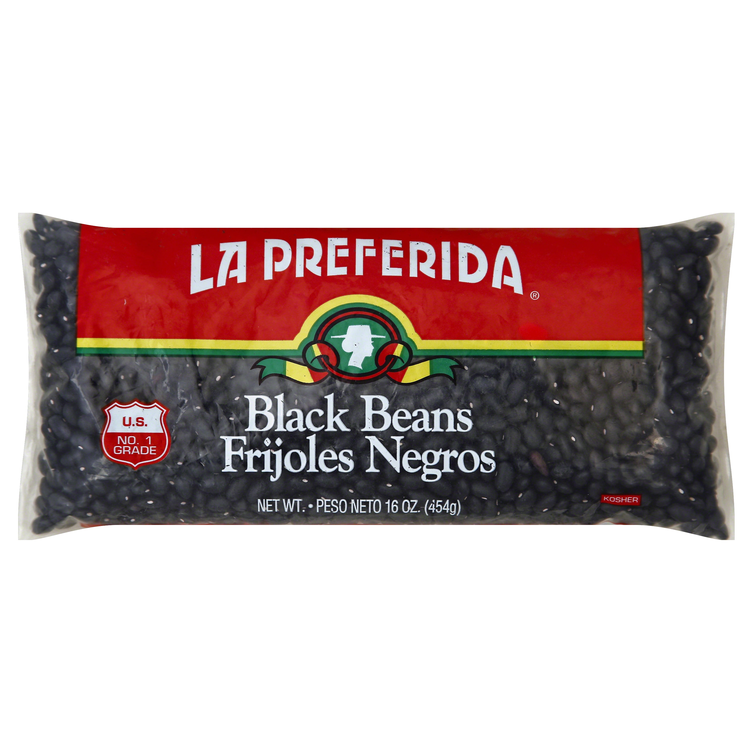 (24 pack) La Preferida Traditional Black Beans, 16 oz Bag, Gluten-Free and Dairy-Free