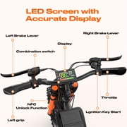Electric Dirt Bike for Adults,3000W Electric Motorcycle 36MPH 48V 25Ah Battery,85+Miles Electric Bike,16 Fat Tire Ebike,Dual Hydraulic Brakes Mountain Bike,Full Suspension,UL2849