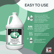 Thornell KOE Kennel Odor Eliminator Concentrate, Odor Eliminator for Strong Odors, Great for Cages, Runs, Floors & More, Pet Odor Eliminator for Home & Kennel w/Safe, Non-Enzymatic Formula, 128 oz