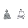thumbnail image 1 of Estatua de mono,Estatua de Buda Mono para Interiores y Exteriores Budista,Figuras en miniatura meditando para decorar el jardín de casa.,Figura de pensador abstracto,Estatua de pensador, 1 of 8