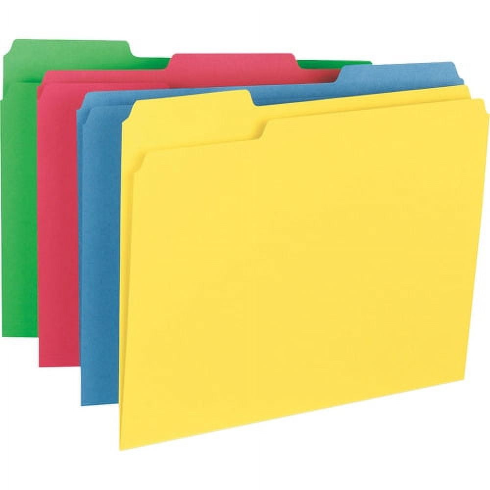 Business Source 1/3-cut Tab Hvywt Color File Folders