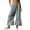 Gray, variant on Womens Cotton Wide Leg Pants Casual Cropped Ruffle with Ties Palazzo Flowy Drawstring Loose Cute Pants with Pockets Beige XL(XL)