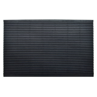 Consolidated Plastics Heavy-Duty Shoe-Scraper Outdoor Finger Tip Entryway Mat, 36 W x 60 L, Black
